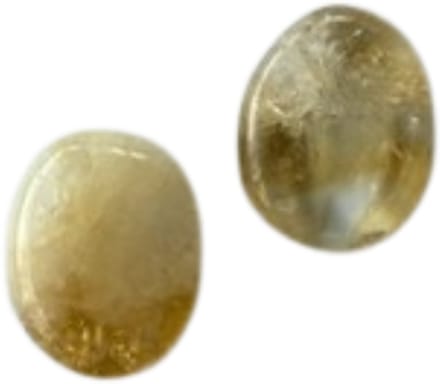 Citrien - edelsteen - 2 steentjes - derde chakra - voor een vredig gevoel