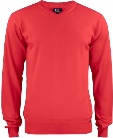 Cutter & Buck Everett V-neck Heren 355430 - Rood - S