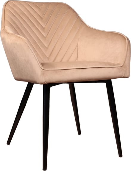 SET DEAL: 4 stuks Eetkamerstoel Darcio lichtbruin velvet eetstoel zetel