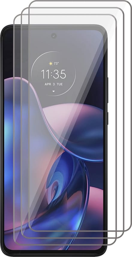 Screenprotector geschikt voor Motorola Moto Edge 2022 - 3x Gehard Glas Screen Protector GlassGuard