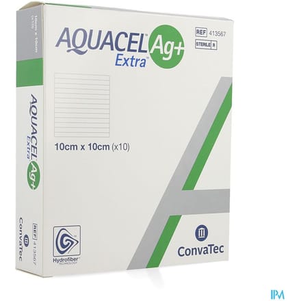 Aquacel Ag+ Extra 10 X 10cm 10 413567