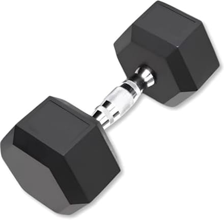 Zeshoekige Halters 7,5 kg met Rubber Coating - Ideaal voor Krachttraining
