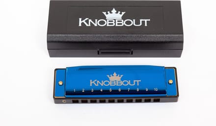 Knobbout Mondharmonica C-diatonische 10 gaten, Blauw