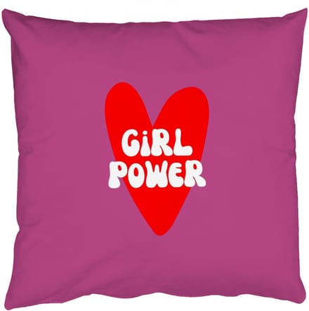 Sierkussens - Kussentjes Woonkamer - 60x60 cm - Girl power - Hart - Roze - Rood