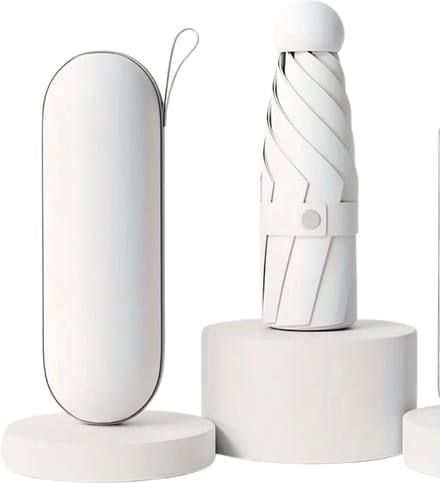 Nivard Moderne Stormparaplu - Opvouwbaar - Windproof Paraplu - Stormproef - Automatisch Uitklapbaar - Umbrella - Mini - Wit