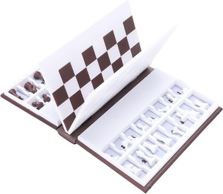 Schaakboek - Magnetisch spel - Reizen en thuis - 3D-geprint ontwerp - 23 x 5 cm