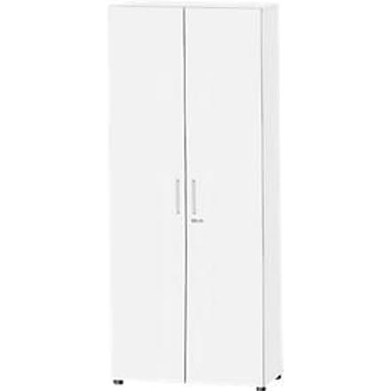 Schäfer Shop  Select Kast SET UP, 6 ordnerhoogten, afsluitbaar, B 800 x D 420 x H 2196 mm, wit/wit