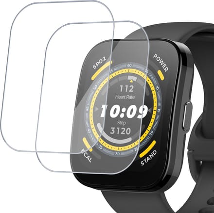 2x Geschikt voor Amazfit Bip 5 - Screenprotector - Beschermglas Folie