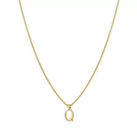 Bijoutheek Collier Letter Q Goud
