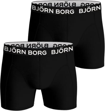 Björn Borg Bamboo Cotton Blend boxers - heren boxers normale lengte (2-pack) - zwart - zwart