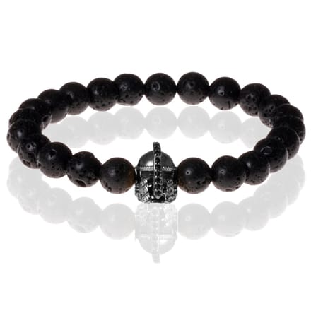 Memphis kralen armband Lavasteen Gladiator Black