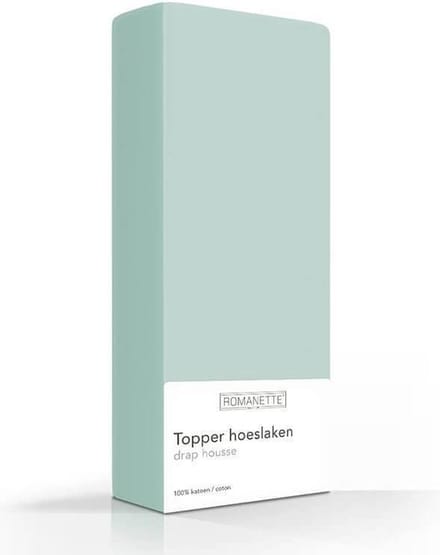 Luxe Verkoelend Katoenen Topper Hoeslaken - Mint