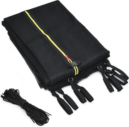 Trampoline Veiligheidsnet - Vervangend Net - Veilig Springen - Universele Pasvorm - Tot 488cm - Zwart
