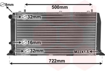 Van Wezel - RADIATOR VOOR AUDI 80 B3 1986-1991 893121253A