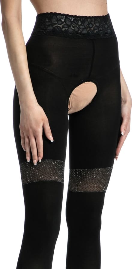Panty Open Kruis Glamour 80Den Maat: S/M