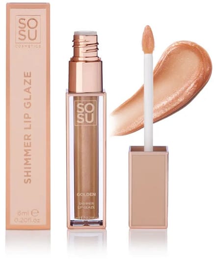 sosu Shimmer Lip Glaze Golden - 6ml - Vegan