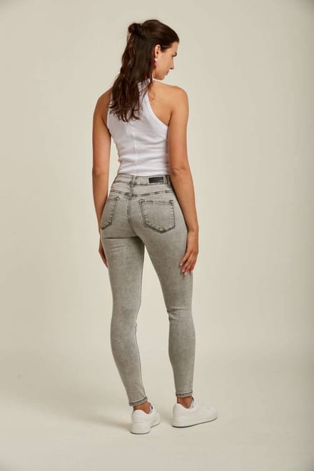 Broek Toxik3 normale taille jog slim grijs