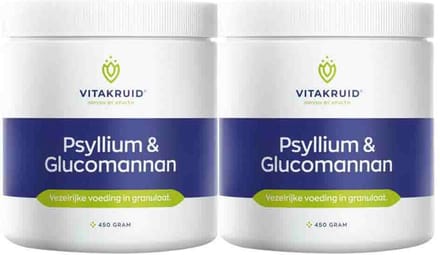 Vitakruid Psyllium Glucomann - 2 x 450 gr - Voordeelverpakking