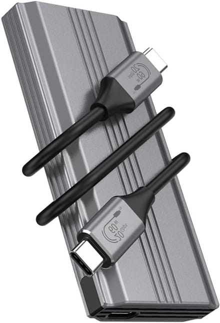 USB 4.0 20Gbps Type-C naar M.2 NVMe/SATA SSD Behuizing voor 2280/2242/2250mm met RTL9220 Chipset