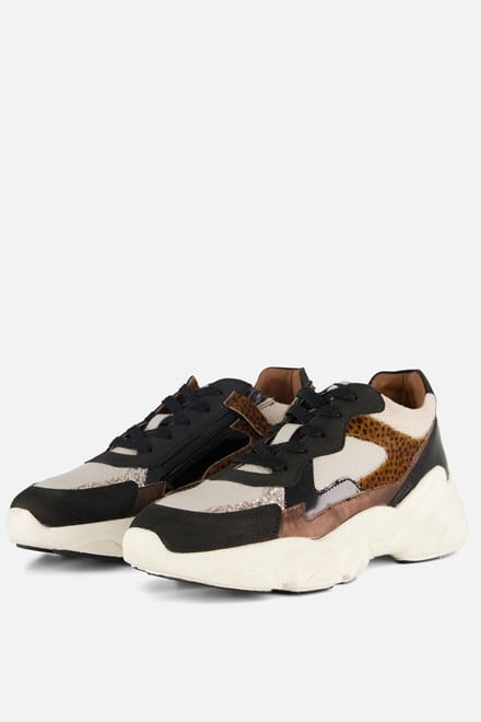 Muyters Sneakers zwart Leer - Maat 37 - Kinderschoenen