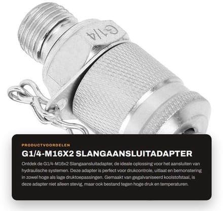 Dailygoods - G1/4-M16x2 Slangaansluitadapter - Hydraulische Koppeling