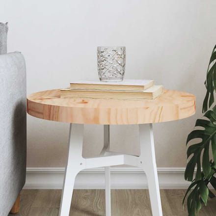 vidaXL - Tafelblad - rond - Ø40x3 - cm - massief - grenenhout