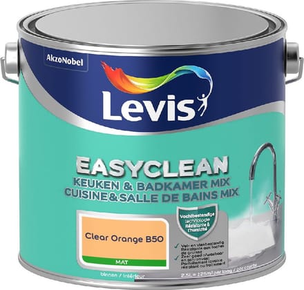 Levis - Easyclean Keuken & Badkamer Mix - Clear Orange B50 - Mengverf - 2,5 L