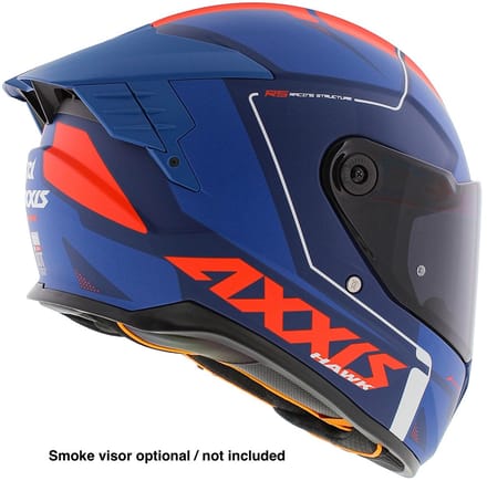 Axxis Hawk SV Evo Integraal helm Spear C5 mat blauw rood