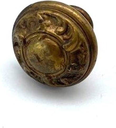 Knop Messing Antiek rond ‘Storm op Zee’ 25mm