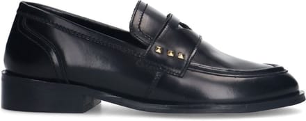 Sacha - Dames - Zwarte leren penny loafers - Maat 40
