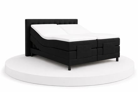 Elektrische Boxspring ErgoLux - 200x200 Compleet - Zwart - BalBedden