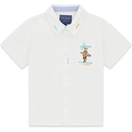 Korte mouwen popeline shirt voor babyjongen Guess