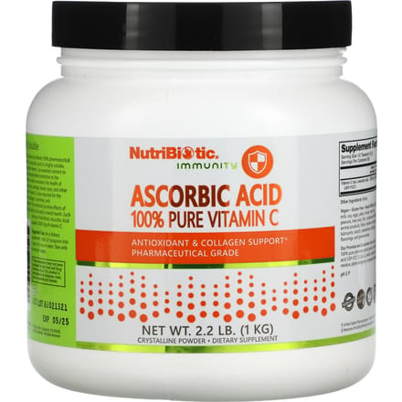 Nutribiotic - Ascorbinezuur - 100% pure Vitamine C - 1000 gram