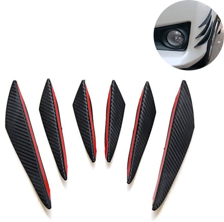 VCTparts® Universele Voorbumper Spoiler Vinnen Carbon (set)