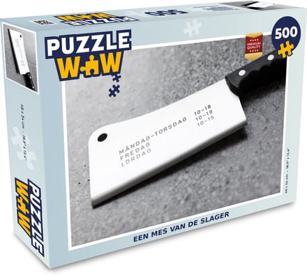 Puzzel Een mes van de slager - Legpuzzel - Puzzel 500 stukjes