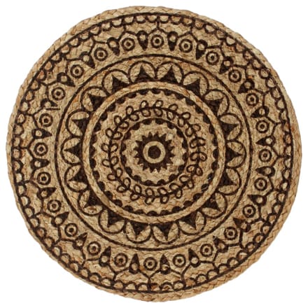 vidaXL - Placemats - 6 - st - rond - 38 - cm - jute - donkerbruin