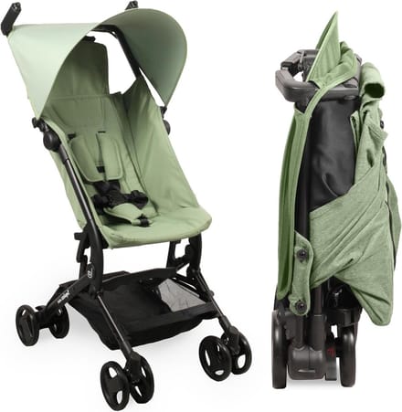 Stadskinderwagen - Compacte buggy - Reizen met baby - Ultracompact opvouwbaar - 56.5x35.2x19.7 cm - Groen