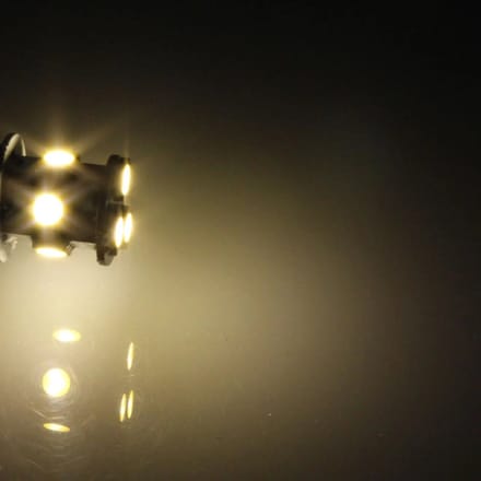 BA15S LED - 8 SMD - Warm wit - 12V - LED lamp