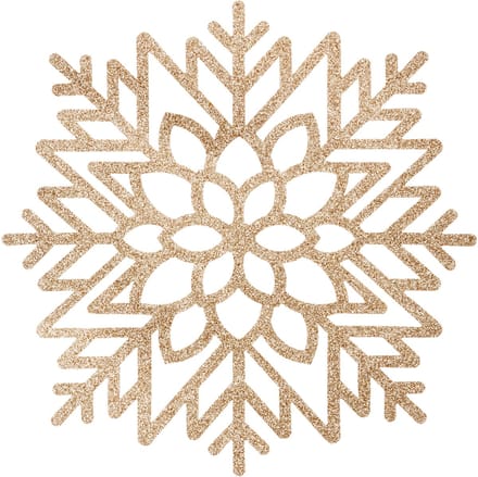 JJA - Gouden sneeuwvlok placemat 42 cm van glitter PVC