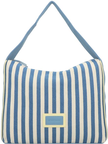 TOM TAILOR Schoudertas Malie Hobo Bag Stripes Blue Lichtblauw