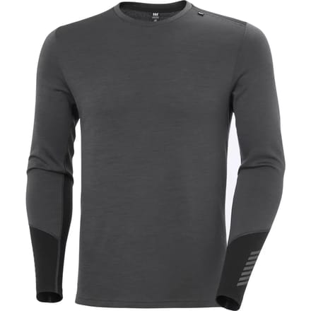 Helly Hansen Lifa Merino Midweight Crew Lange Mouwen Basislaag Grijs M Man
