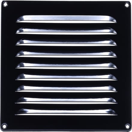 Nedco Vierkant schoepenrooster - Aluminium - Zwart - 200 x 200 mm