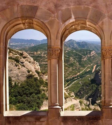 Fotobehang - Arch Window 225x250cm - Vliesbehang