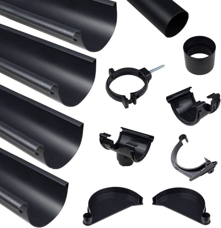 PVC Dakgoot 6.80 meter | Complete set
