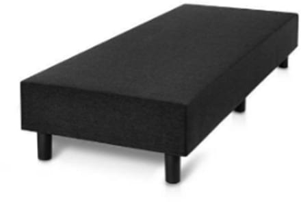 Nessa® - 80x210- Boxspring Deluxe Bonell - Zwart - Geveerde Boxspring