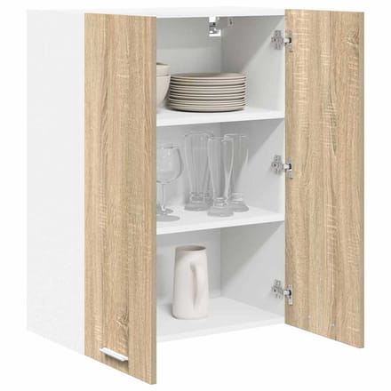 vidaXL - Hangkast - Sonoma - Eik - 60 - x - 31 - x - 80 - cm - Bewerkt - hout