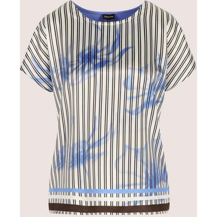 T-shirtblouse Met Satijnen Front