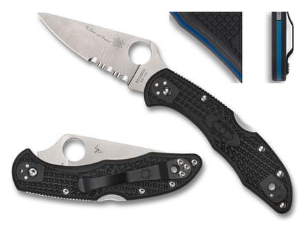 Spyderco Zakmes Delica 4 Thin Blue Line Black VG-10 CE
