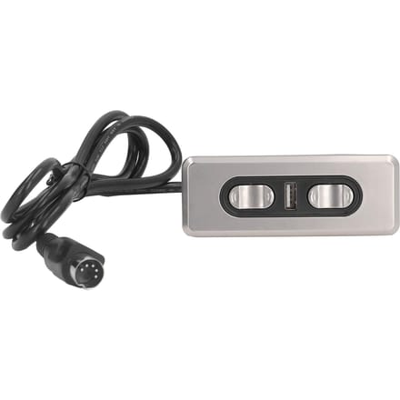 Dubbele Motor 12V/29V Elektrische Bank Controller Fauteuil Hef Controller met USB Laadpoort 5P Hef gray