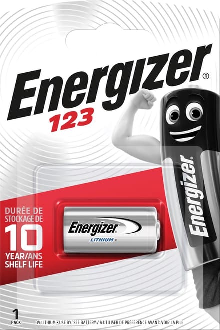 Energizer Battery CR123 Lithium 1-pack